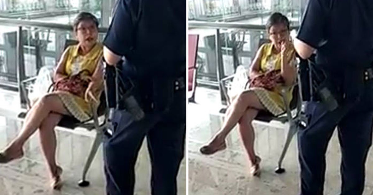 Auntie Who Was Rude To Cop Had Eaten In Food Court Left But Was
